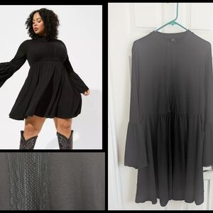 Torrid Black Long Sleeve Dress